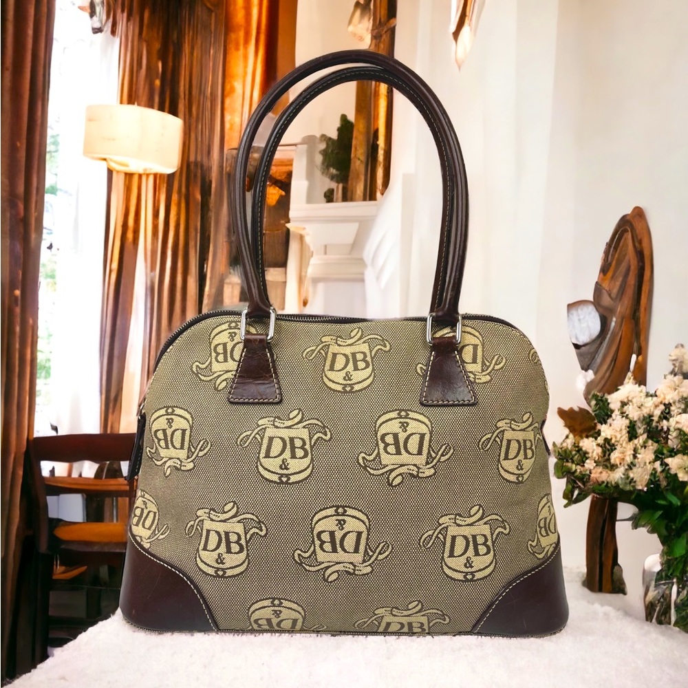 Dooney and Bourke Signature Canvas Shoulder Bag Tote Satchel